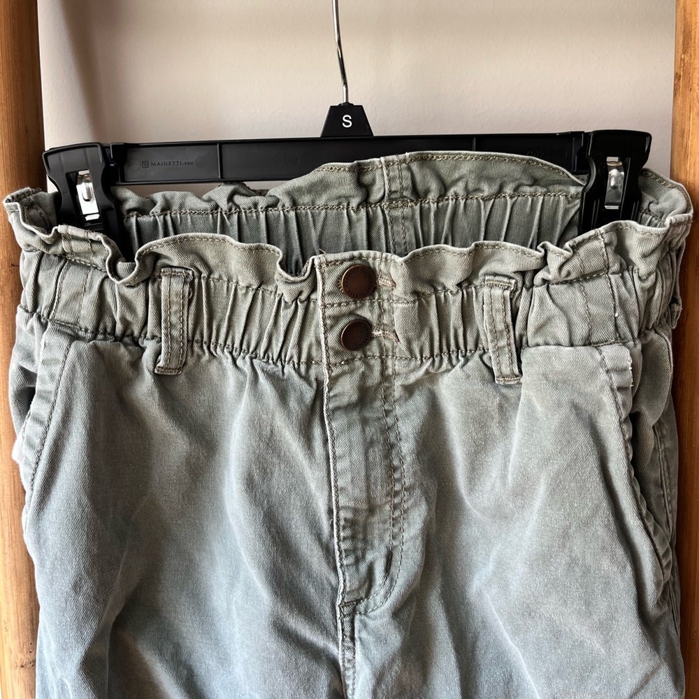 Olive green paper bag pants from target! Size 0!